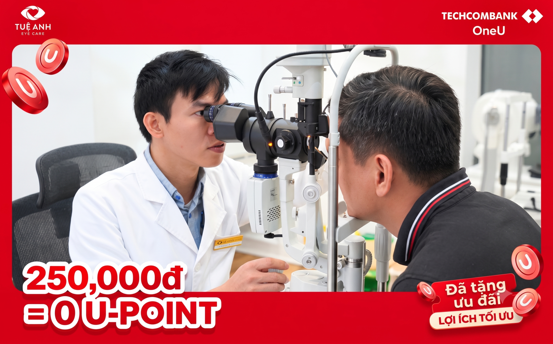 voucher kh&aacute;m mắt Techcombank 0 U-Point