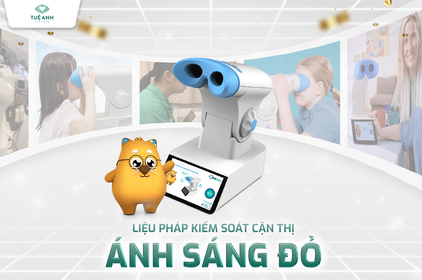 Liệu ph&aacute;p &aacute;nh s&aacute;ng đỏ kiểm so&aacute;t cận thị tại Tuệ Anh