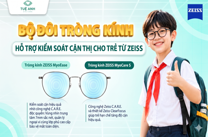 Tìm hiểu về tròng kính kiểm soát cận thị ZEISS MyoEase và MyoCareS